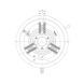 R&Ouml;HM LVE125 front-end chuck, through-type, pressure 10 bar, cylindrical centring mount - Lathe tip, arbor, chuck (machine tool) - 3