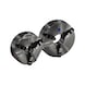 R&Ouml;HM Duro-M 140/3 flat-spiral chuck, cylindrical shank, drilling and turning jaws - Lathe tip, arbor, chuck (machine tool) - 1