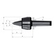 R&Ouml;HM Rotating centring centres, 60 degrees, MK 4, size 108, with extended running tip - Live Centering tip (drill bat) - 2