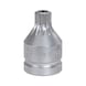 3/4 inch power bit socket multi-tooth with bore, short, M16 - 3/4 inch power bit socket multi-tooth - 1