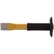 Flat chisel with hand guard, oval, 250 mm - Flat chisel with hand guard handle, octagonal - 1
