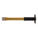 Bricklayer's chisel with hand guard, flat oval, 31 x 300 mm - Bricklayer's chisel with flat oval hand guard handle - 1