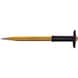 Pointed chisel with hand guard, octagonal, 20x800mm - Pointed chisel with hand guard handle, octagonal - 1