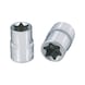1/4 inch CHROMEplus TX E socket, E5 on hanger - 1/4 inch CHROMEplus Torx E socket - 1