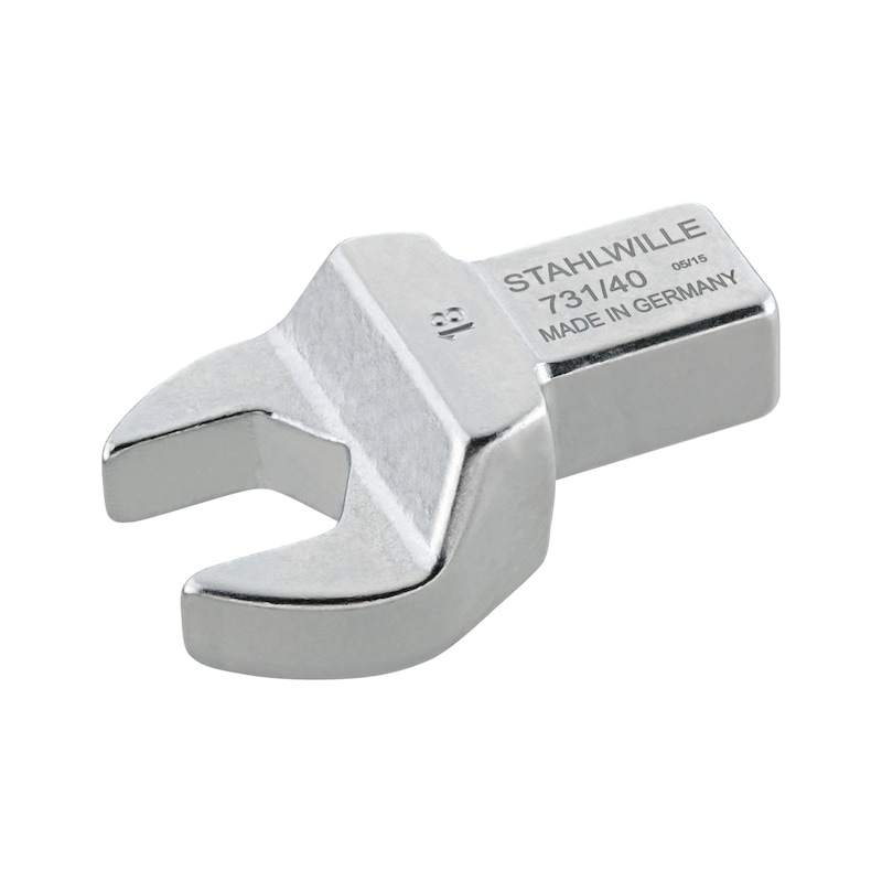 STAHLWILLE Open-end interchangeable head 17 mm w. square plug-in socket ...