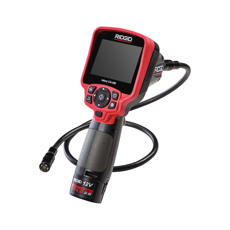 RIDGID Micro CA-350 digital inspection camera, 17-mm camera head, 90