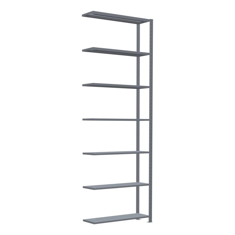 add-on shelving Steck MULTIplus250 galvanized 7 shelves 3000x1000x300 ...