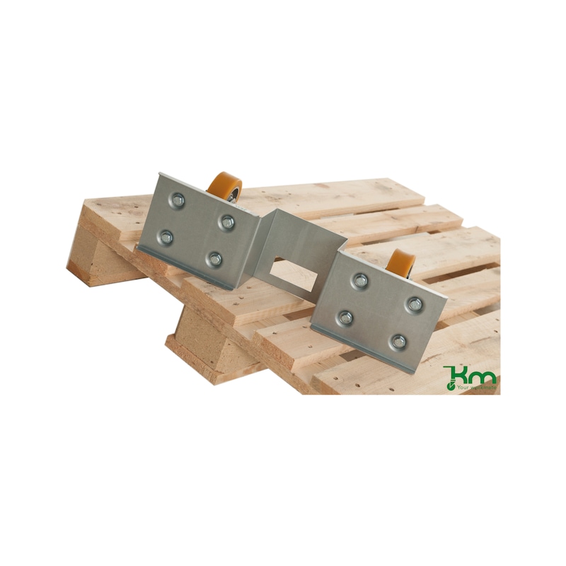 Euro pallet roller KM250 load capacity 2,000 kg - Euro pallet roller KM250