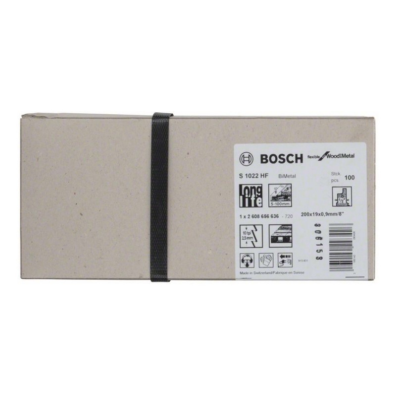 BOSCH Reciprocating saw blade S 1022 HF for reciprocating saws 100-pack 2608656636 - Saw blade for reciprocating saw