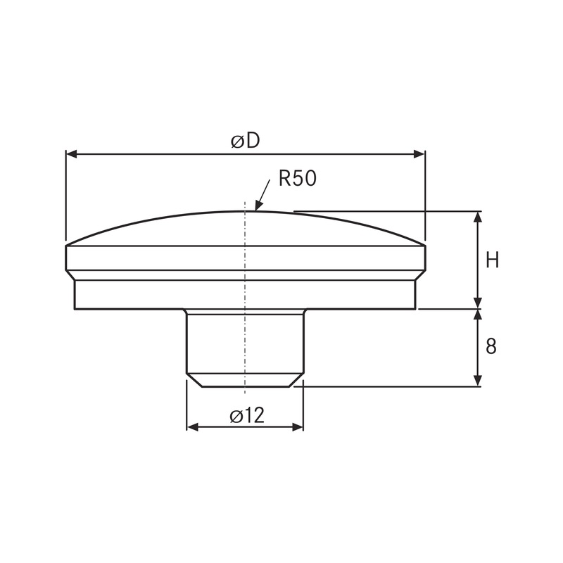 AMF 6440 ball attachment for screw jacks no. 72710 - Spherical adapter