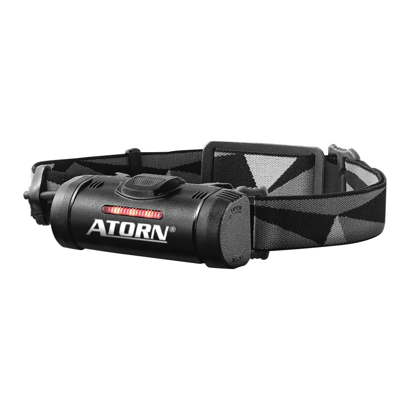 ATORN LED head lamp, battery operated - LED head lamp with aluminium housing