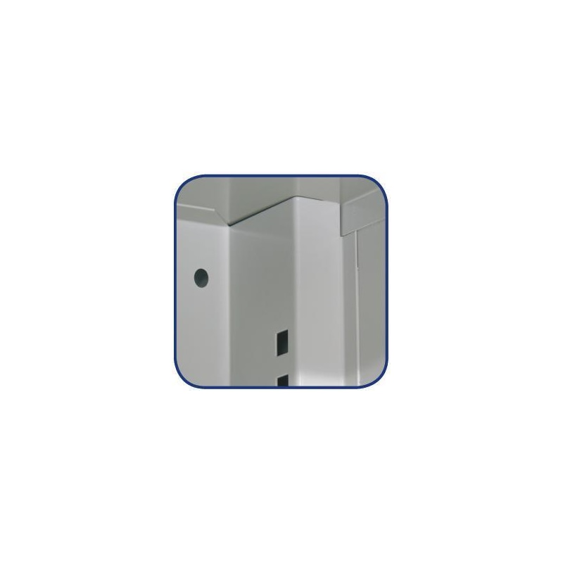 Armoire ch. lourdes mod. 53 portes fen. d'obs. 1 950x1 000x600 mm RAL 7035/5010 - Armoires pour charges lourdes avec séparateur central