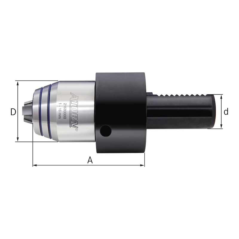Kurzbohrfutter HSK 63 D1-16 z.B. Deckel Fräsmaschine
