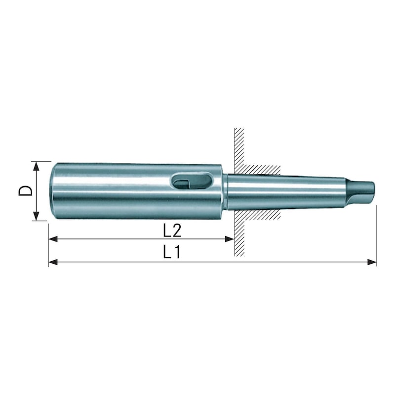 Douille d'extension MK 1/1 DIN 2187 trempée - Douilles d'extension, cône morse |PROMOTION