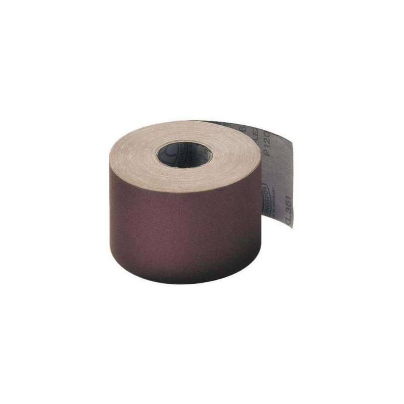 KLINGSPOR abrasive cloth KL 361 brown 115 mm x 50 m, corundum grain size 60 - Abrasive cloth KL 361, roll stock