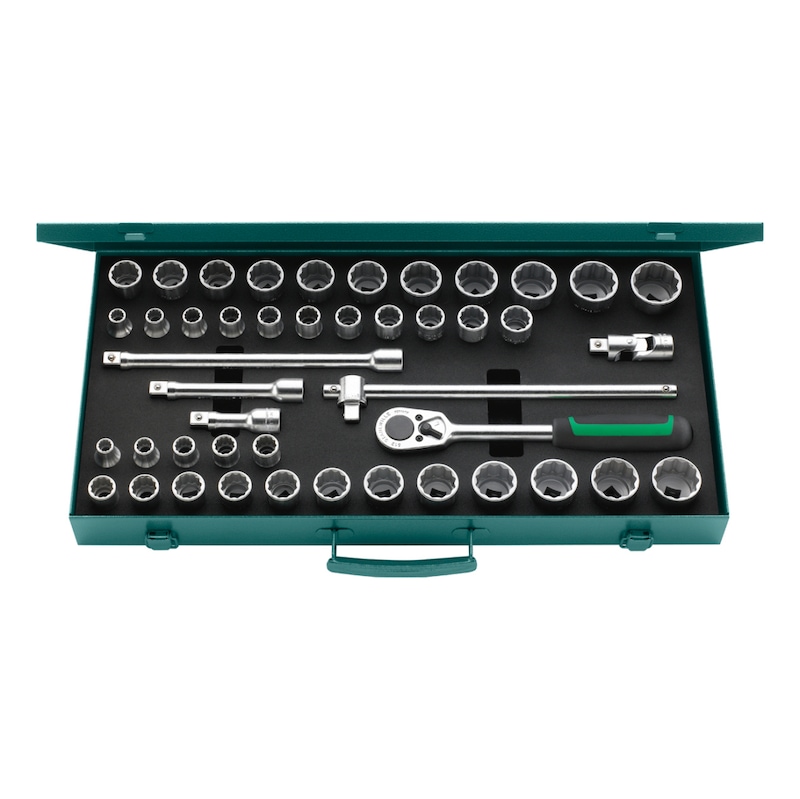 Stahlwille Steckschlüsseleinsatz 3/8 Zoll, SW 22 Mm – Langer Einsatz, Verchromt, HPQ-Stahl