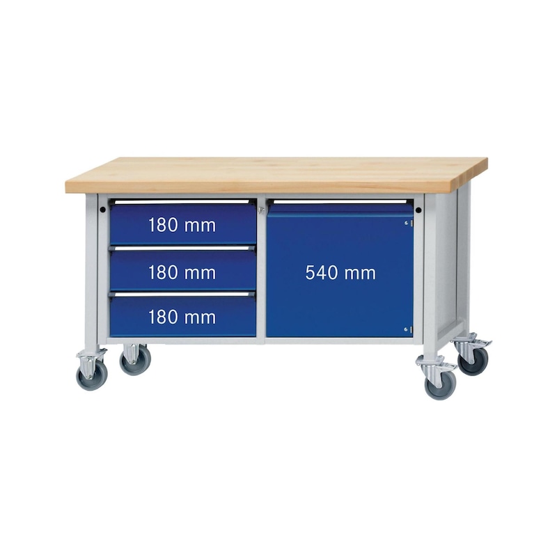 Telaio Per Banco Da Lavoro Professionale KTC Tec WBG-550 – In Acciaio, Altezza Regolabile 550-850 Mm, Larghezza 550 Mm, Colore Bianco Puro RAL 9010 - 4
