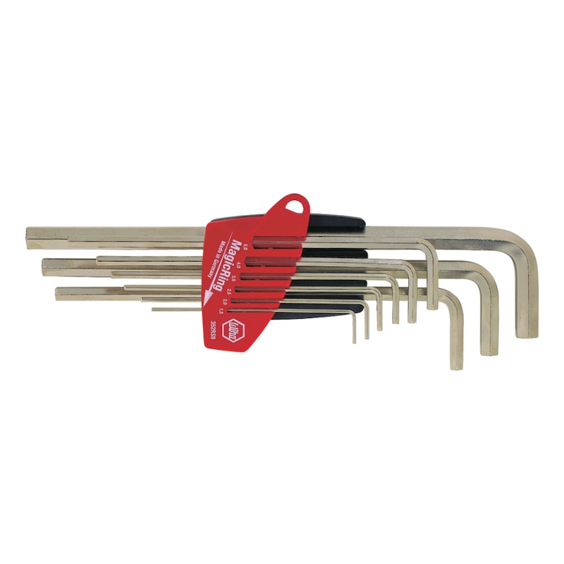 Innensechskant-Winkelstiftschlüssel-Satz, 14-tlg., 1,5-19mm, Im Klapphalter