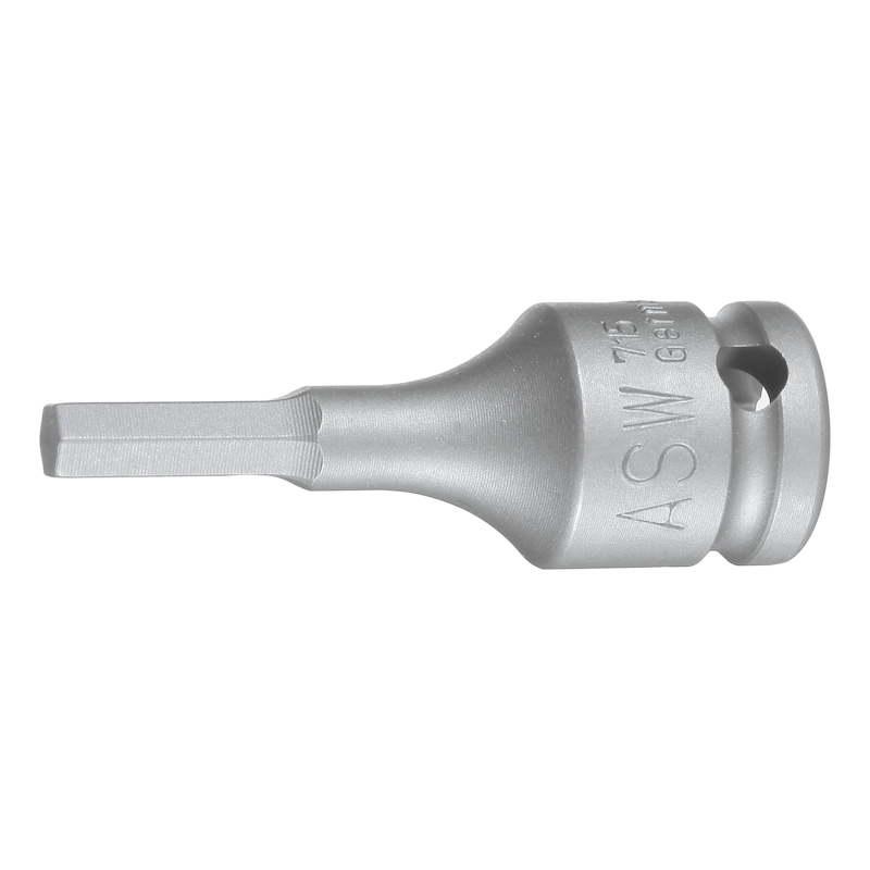 ASW 72005 Kraft-Steckschlüssel-Einsatz 1/2 Zoll – 6-kant, 13 Mm, Aus Gehärtetem Spezialstahl