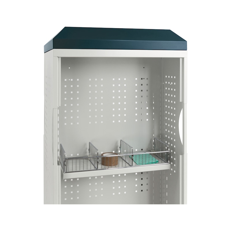 Kit de cloisonnement HK pour étagère à lattes, chromée, lxPxH : 625x214x110 mm - Kit de séparations pour étagère à lattes n° 50240 128