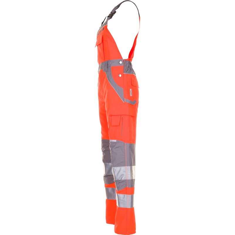 Salopette haute visibilité homme PLANAM Plaline orange/zinc taille 50 - Salopette haute visibilité homme PLALINE