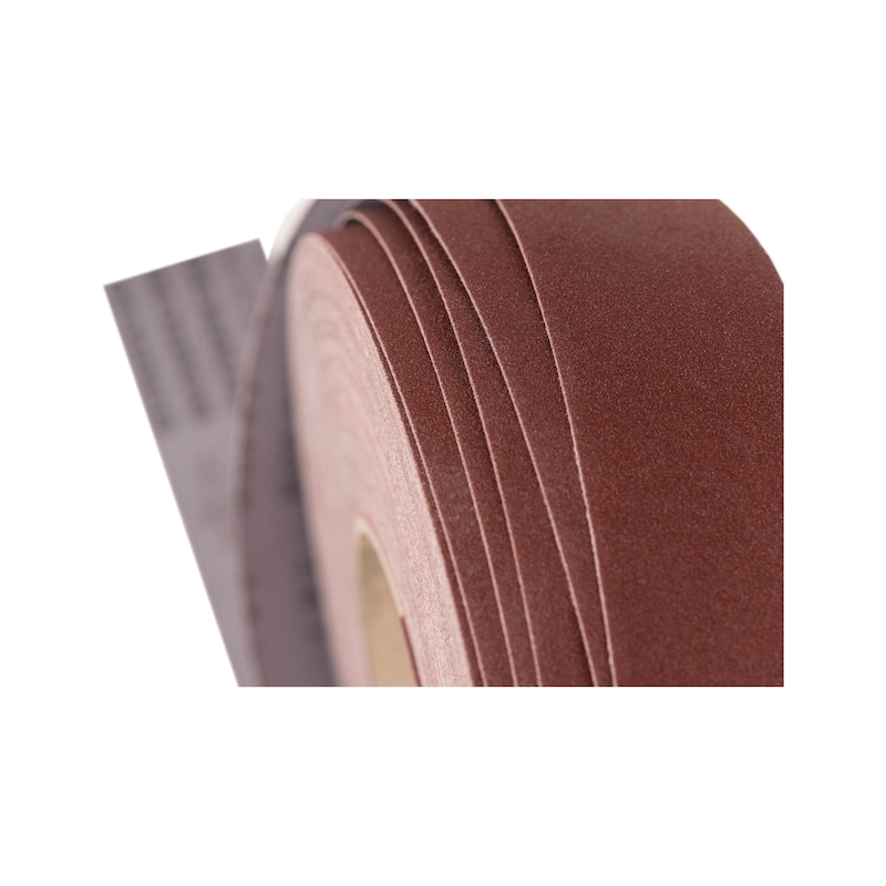 ATORN rouleau de toile abrasive corindon (AO), boîte distrib. G60 25 mm x 50 m - Rouleau économique de toile abrasive dans une boîte distributrice