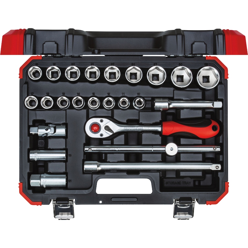 VCT 24-teiliges XZN Steckschlüssel-Set – Lange & Kurze Bits, S2 Stahl, Für Europäische Autos