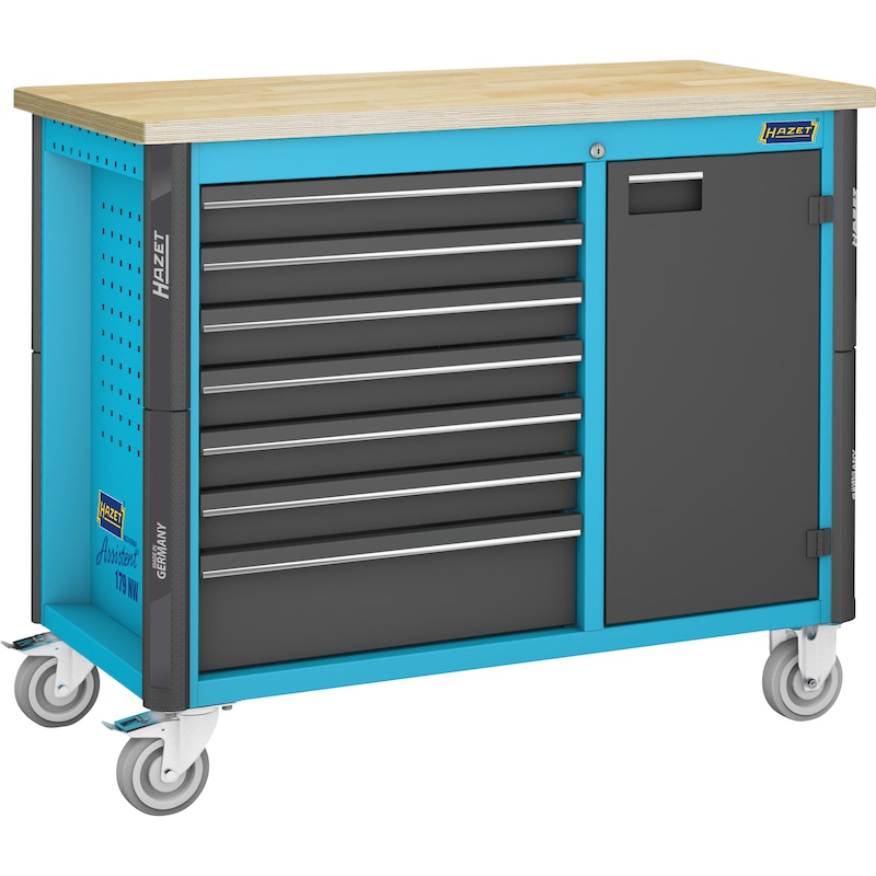 HAZET Wheeled workbench model 179 NW work. height 965 mm capacity