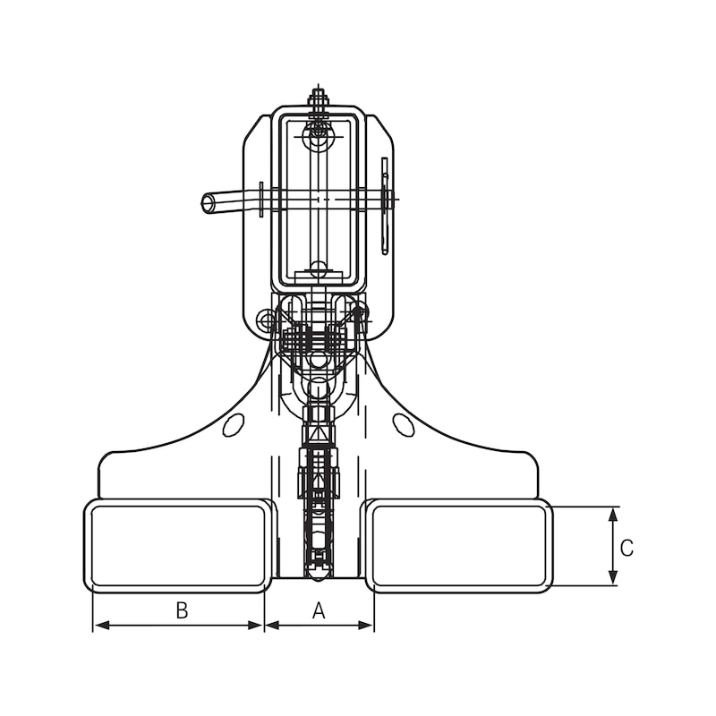 Chargeur télescopique BAUER type KTH 25, réglable, 560-2 500 kg, RAL 5012 - Bras de chargement télescopique