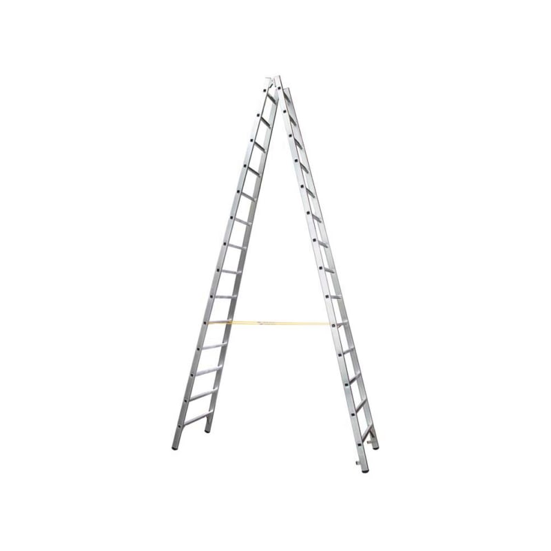 ZARGES Step ladder with rungs, double-sided access 40315, 5.10 m