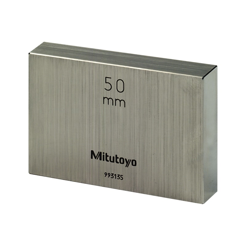 Cale étalon MITUTOYO ac certificat de test, 1,43 mm, classe tolérance 0, acier - Cale étalon en acier