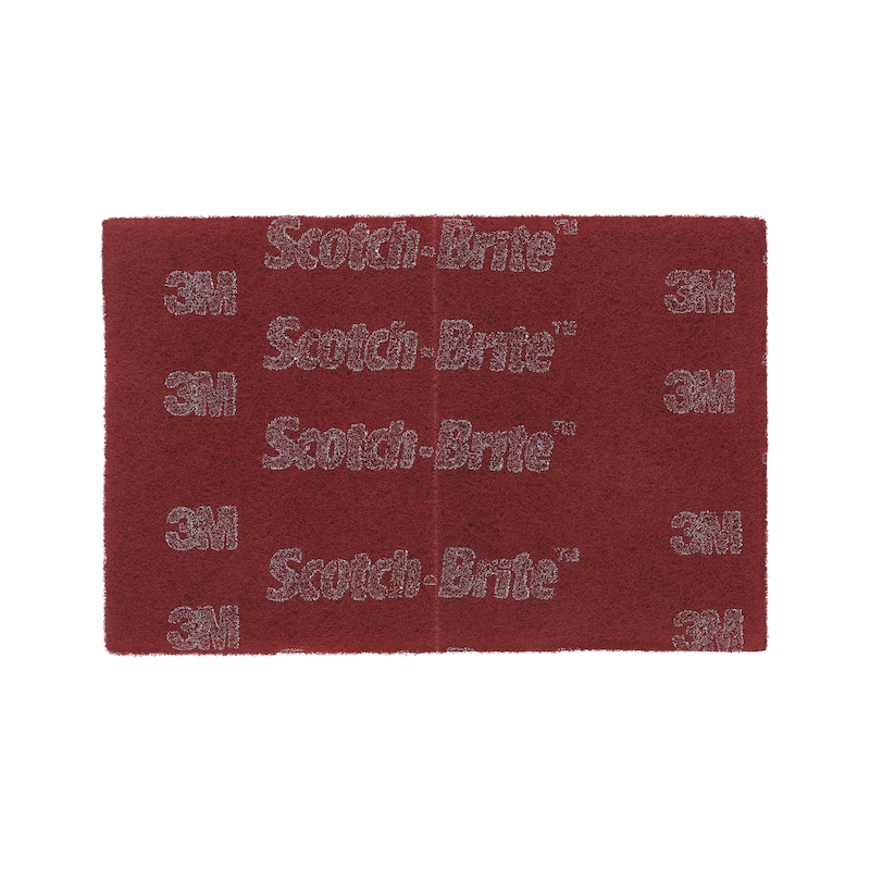 3M Scotch-Brite™ 7447 PRO tampon à main, rouge, 158 mm x 224 mm, AO très fin - Tampon à main Scotch-Brite™ 447 PRO