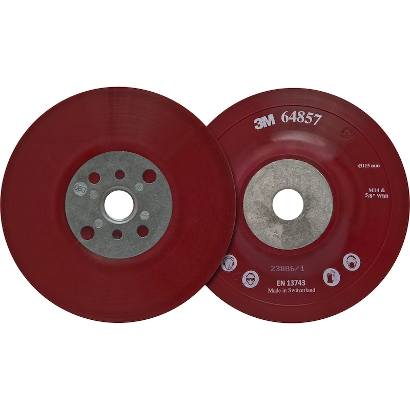 3M Cubitron CII fiber diskler için zımpara tabanı, düz, 180 mm çap