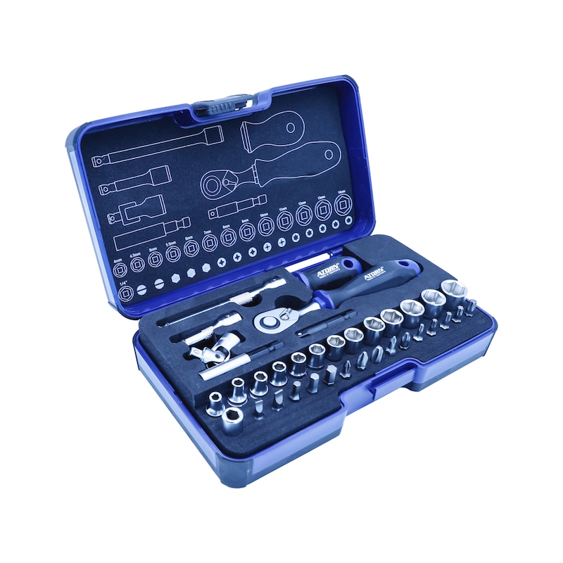 OTC 4543A Spindelmuttern-Steckschlüsselsatz, 6-teilig – Für SUV & Leichte LKW, Chrom-Vanadium-Stahl, 2" Antrieb