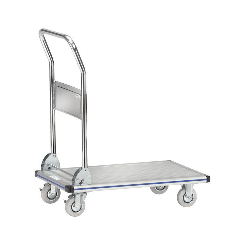 Aluminium platform trolley 3120, load cap. 150 kg, load area 740 mm x 480 mm - Aluminium platform trolley