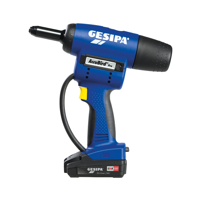 Outil de pose rivets aveugles ss fil AccuBird Pro GESIPA, batt/charg. ds L-Boxx - outil de pose de rivet aveugle électromécanique