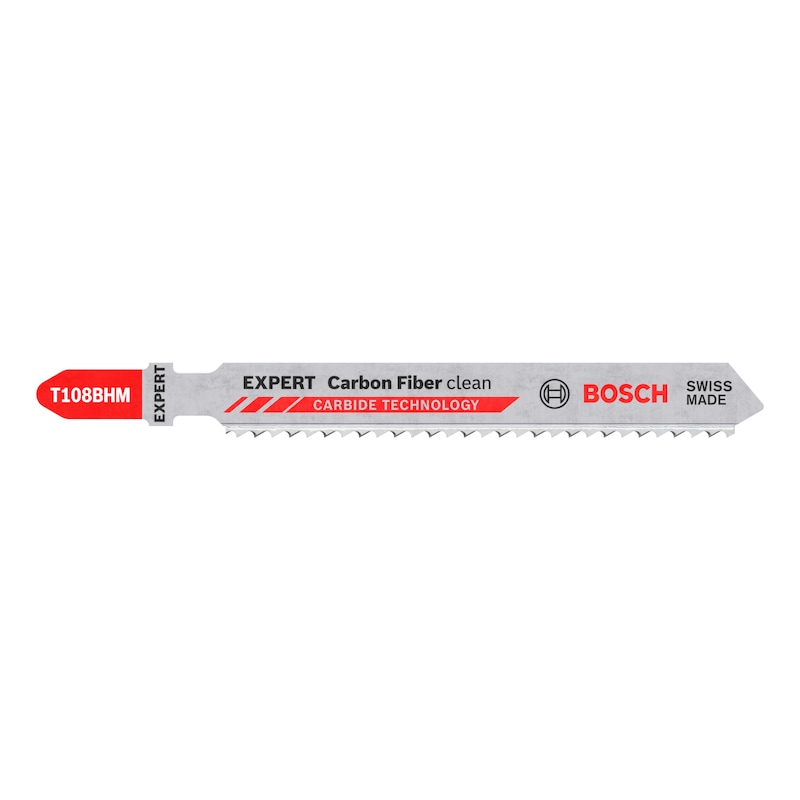 BOSCH EXPERT Clean for Carbide Fibre T108BHM jigsaw blades - Jigsaw blades T 108 BHM Clean for Carbon Fiber