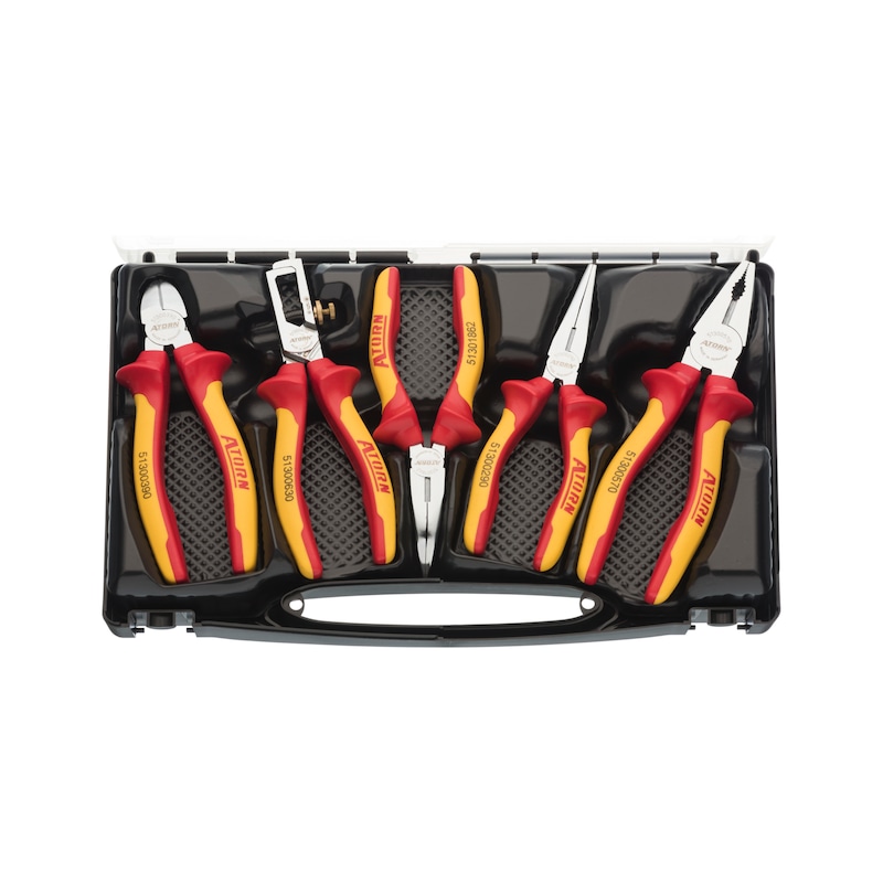 Milwaukee Jeu De 3 Pinces VDE Isolées – Pince Coupante, Longue Ronde & Combinée – 1000V Certifiées – Qualité Pro