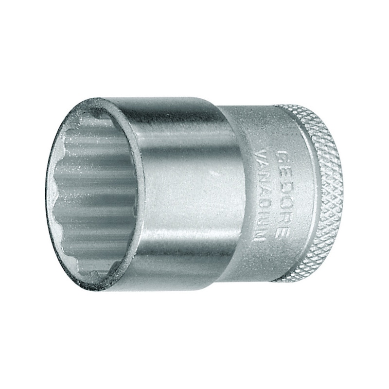 FACOM 3/8 Zoll Steckschlüssel – 12-Kant, Glanzverchromt, Für Muttern, Maße: 16,7 Mm, 27 Mm Lang