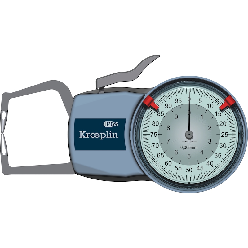 KROEPLIN Mechanical measuring gauge for external measurement of grooves and thicknesses - 1 KROEPLIN Mechanical measuring gauge for external measurement of grooves and thicknesses - 1