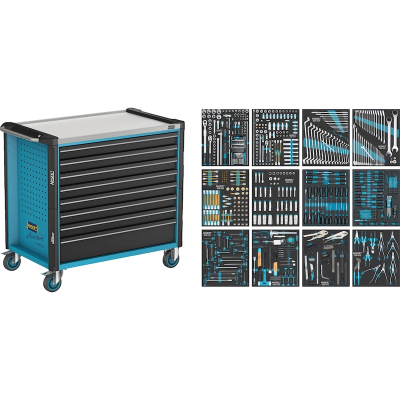 H•Mathewページ HAZET workshop trolley assistant with assortment 179NXXL-8D/619