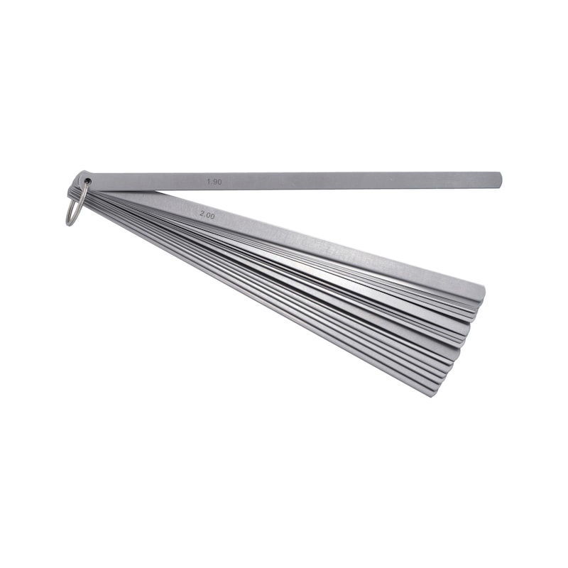 Präzisions-Fühlerlehren Am Ring – 20 Blatt, 0,10–2,00 Mm, Längen 150–1000 Mm