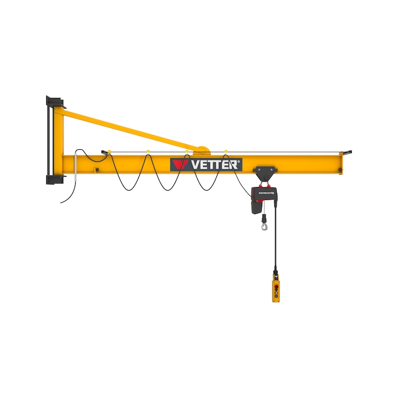 VETTER Column-mounted slewing jib crane PRAKTIKUS PW — complete set with chain hoist - 1 VETTER Column-mounted slewing jib crane PRAKTIKUS PW — complete set with chain hoist - 1