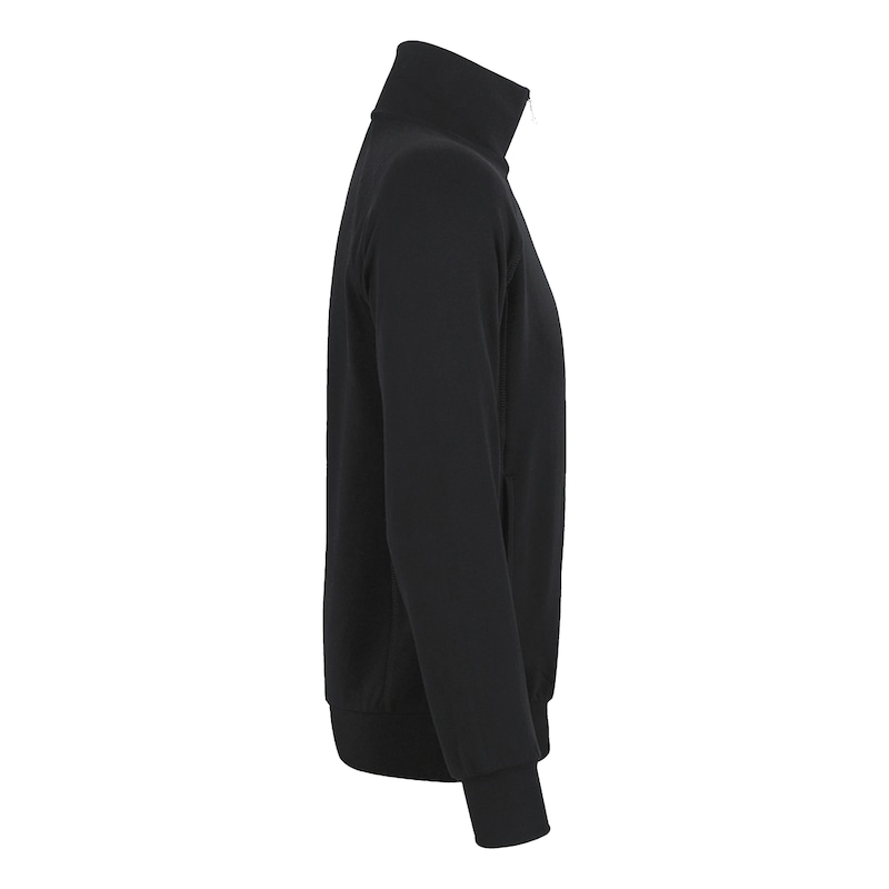 HAKRO men's College sweat jacket, black, size L - Men's college sweat jacket