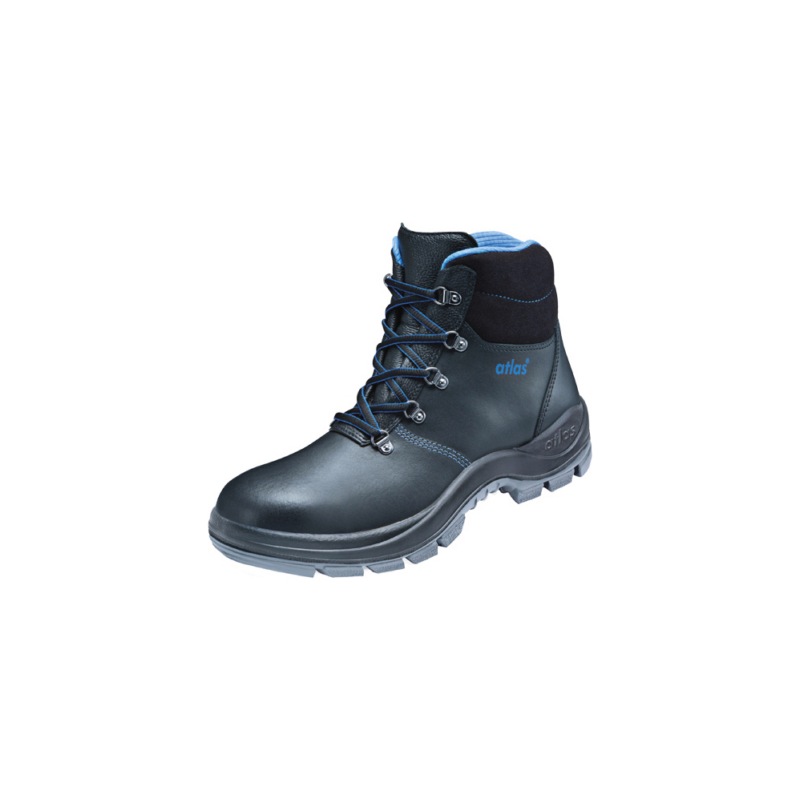 ATLAS Scarpe Antinfortunistiche Duo Soft 725 HI1 HRO - S3 SRC, Taglia 49, Larghezza 12, Colore Nero, Norma EN ISO 20345