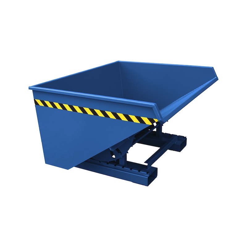 EICHINGER tipping container with roll-off skids 1,500 kg 1,750 l gentian blue - Tipping container with roll-off skids