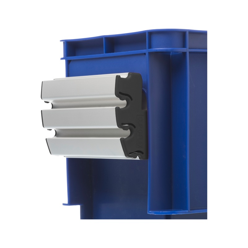 CLIP-O-FLEX clip-on profile for W-KLT storage boxes with 0/12.5/25° angle - W-KLT®-CLIP hook-on profile for W-KLT® storage boxes