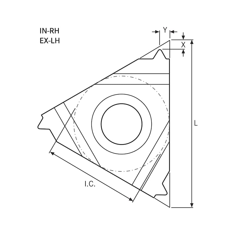 ATORN Thread cutting insert, sub-profile 55° EL HC5625 - 2 ATORN Thread cutting insert, sub-profile 55° EL HC5625 - 2