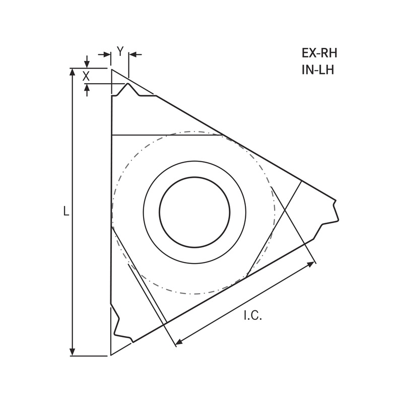 ATORN Full-profile thread cutting insert PG ER HC5515 - 2 ATORN Full-profile thread cutting insert PG ER HC5515 - 2