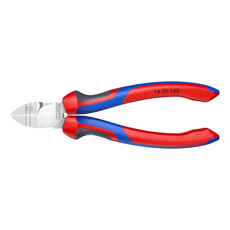 KNIPEX Wire stripping side cutters with comfort grips 160 mm
